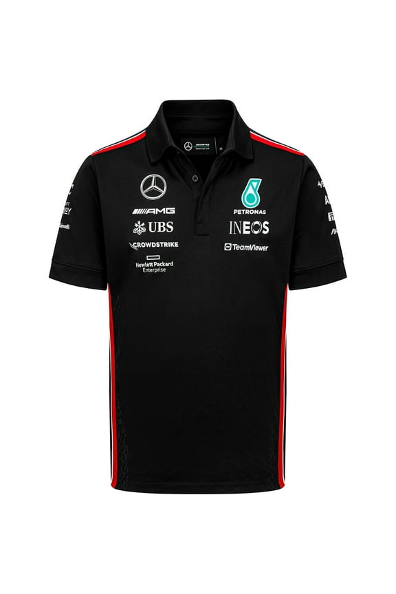 Mercedes AMG Petronas F1 Men's Team Polo - Black/White
