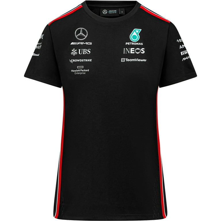 Mercedes AMG Petronas F1 2023 Team Driver T-Shirt - Black - Womens