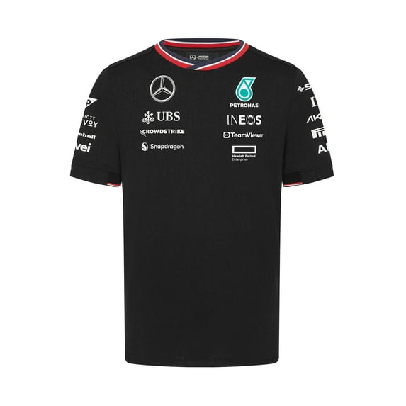Mercedes AMG Petronas F1 Men's Team T-Shirt - White/Black