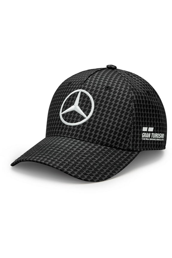 Lewis Hamilton Black Polyester Baseball Cap, 1 Count