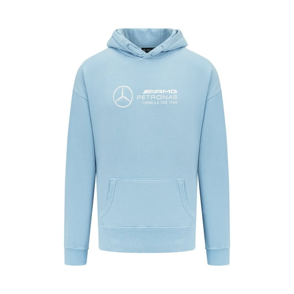 Mercedes AMG Petronas F1 Unisex Retro Hoodie - Mint/Lilac/Blue