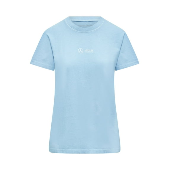 Mercedes AMG Petronas F1 Women's Retro T-Shirt - Mint/Lilac/Blue