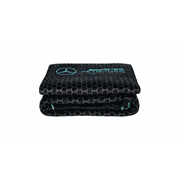 F1 Mercedes AMG Petronas Official Fleece Blanket | Super Soft Warm Black Throw Stealth Formula One Design | Perfect For The Bedroom Camping & Sleepovers 40 x 59