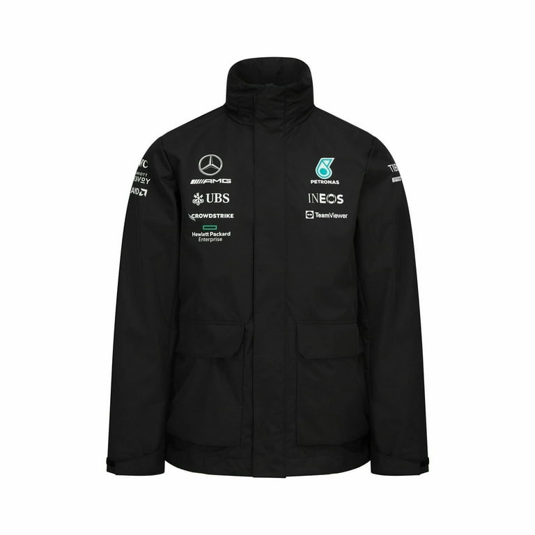 Mercedes Benz AMG Petronas F1 2022 Unisex Team Rain Jacket Mercedes Benz AMG Petronas F1 2022 Unisex Team Rain Jacket