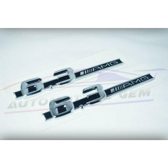 Mercedes Amg 6.3 Badge Emblem [chrome] - A B C Clk Cls E M Ml S Slk Class