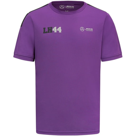 Mercedes Amg Petronas F1 Driver Lewis Hamilton Unisex Lh44 Sports Purple T-Shirt
