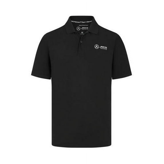 Mercedes Amg Petronas F1 Mens Black Polo 2024