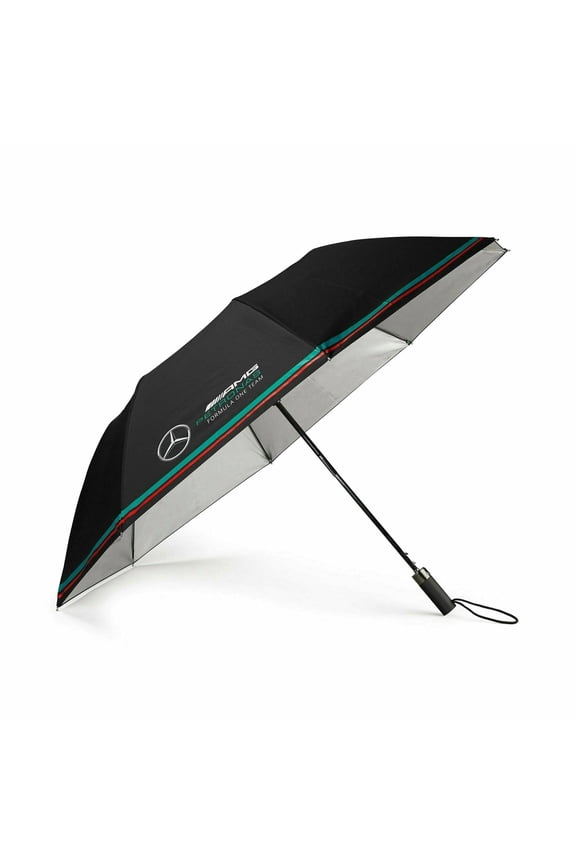 Mercedes Amg Petronas F1 Team Unisex Compact Black Umbrella