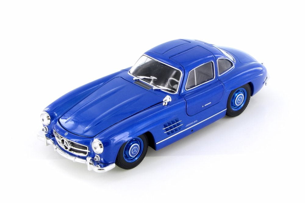 Mercedes-Benz 300SL, Royal Blue - Welly 24064/4D - 1/24 Scale Diecast Model Toy Car (Brand New but NO BOX)