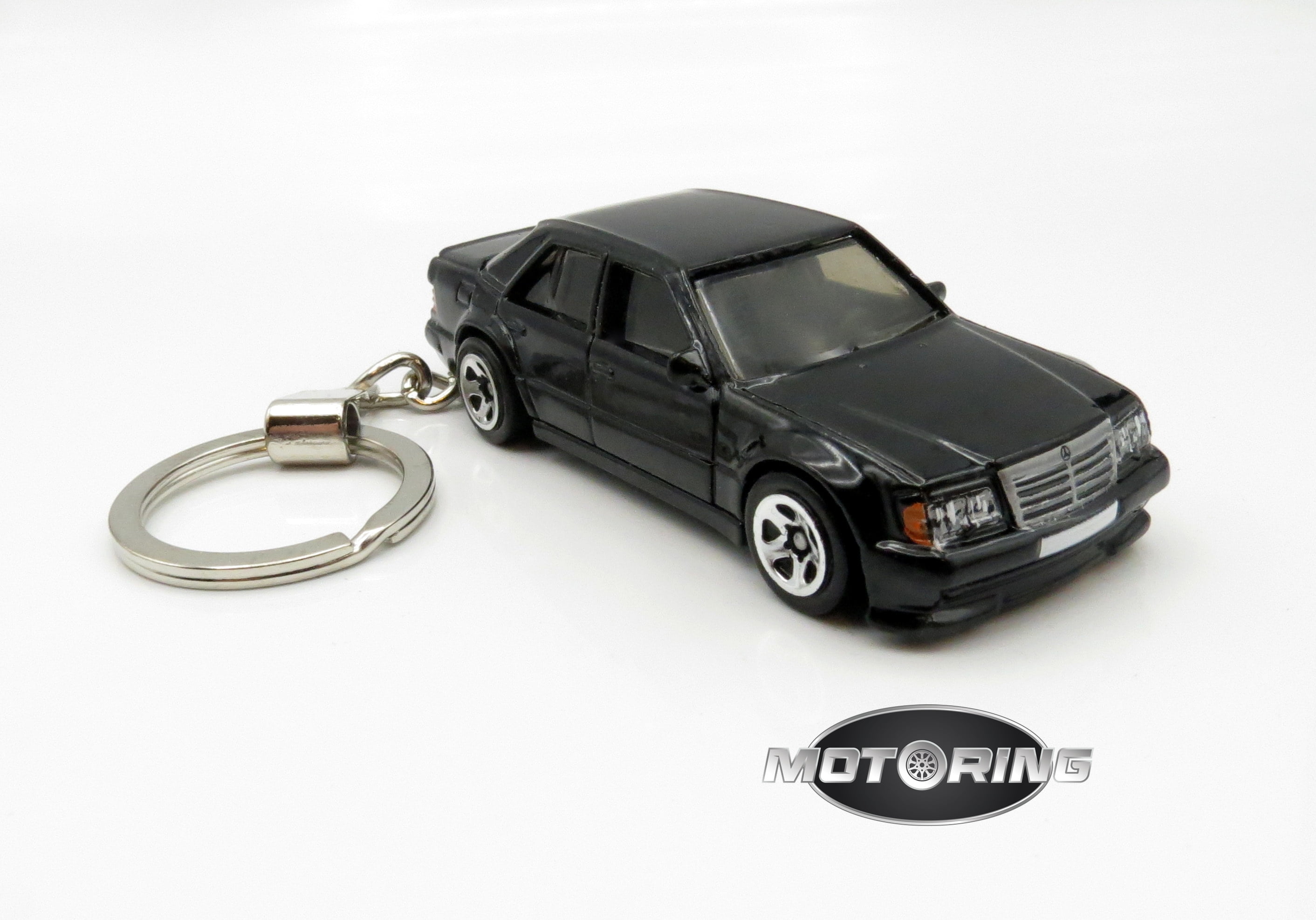 Mercedes Benz 500E Black Car Rare Novelty Keychain 1:64 Diecast