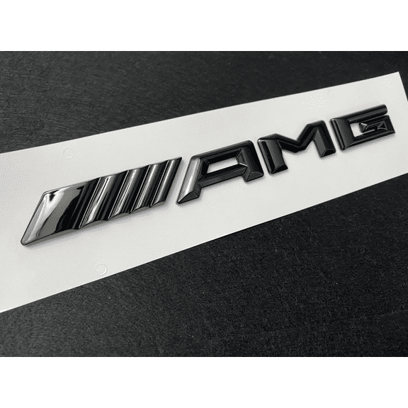 Mercedes Benz AMG Letter Logo Emblem Trunk Rear Badge 7.3 in. Gloss black A45 C63 E63 S63 Sl65 Sl63 Gls63 gle53 W221 W209 Cls63