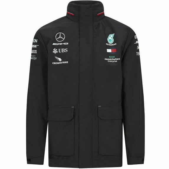 Mercedes Benz AMG Petronas F1 2020 Men's Team Rain Jacket Black