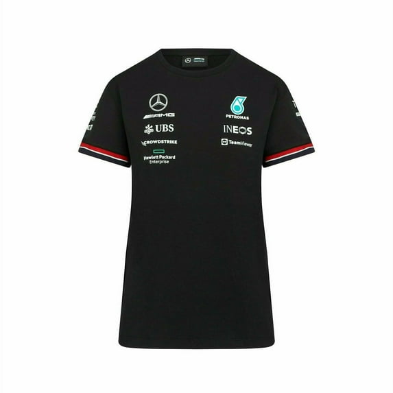Mercedes Benz AMG Petronas F1 Women's Driver T-Shirt - Black/White