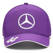 Mercedes Benz AMG Petronas F1 Formula One 2024 Lewis Hamilton Cloth Hat Purple