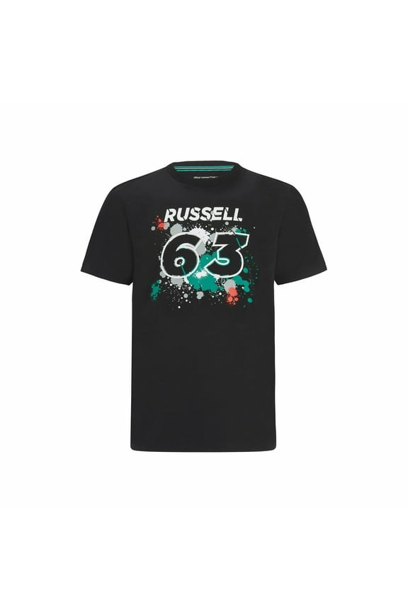 Mercedes Benz AMG Petronas F1 Kids George Russell #63 T-Shirt -Youth Black