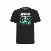 Mercedes Benz AMG Petronas F1 Men's George Russell #63 T-Shirt -Black/White