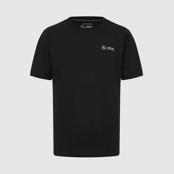 Mercedes Benz AMG Petronas F1 Men's Small Logo T-Shirt - Black/White