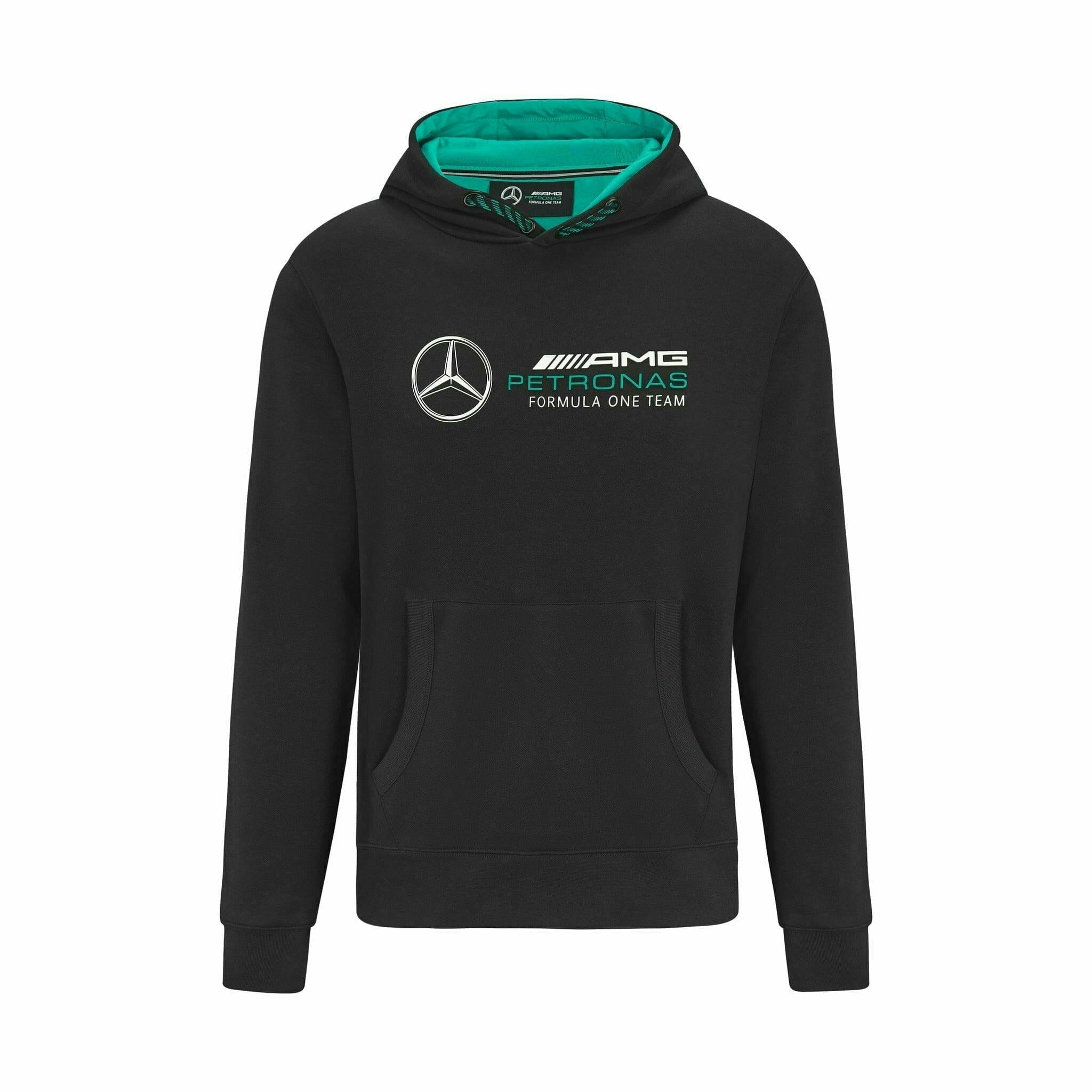 Mercedes Benz AMG Petronas F1 Unisex Logo Hooded Sweatshirt -Black