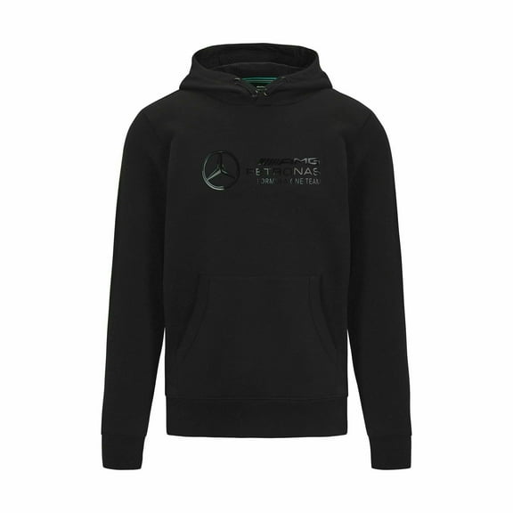 Mercedes Benz AMG Petronas F1 Unisex Stealth Large Logo Hoodie -Black