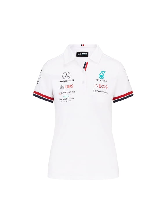 Mercedes Benz AMG Petronas F1 Women's Team Polo Shirt White