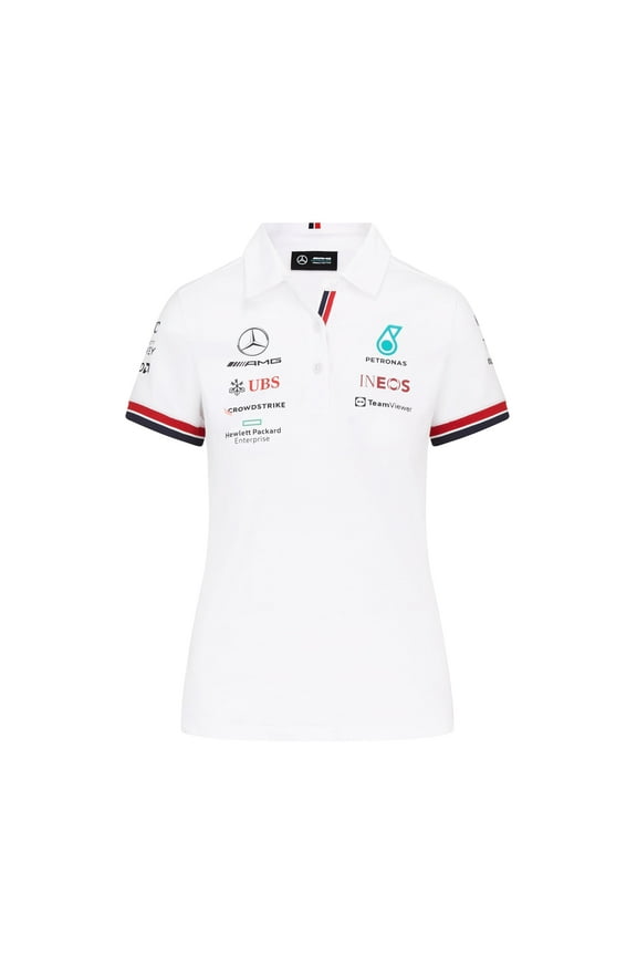 Mercedes Benz AMG Petronas F1 Women's Team Polo Shirt White