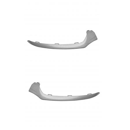 For Mercedes-Benz C300 2015 2016 2017 2018 Bumper Cover Molding Driver and Passenger Side | Pair | Front | W205 | Sedan | w/AMG Styling Package | Outer | Replacement For MB1046121 | 2058851374
