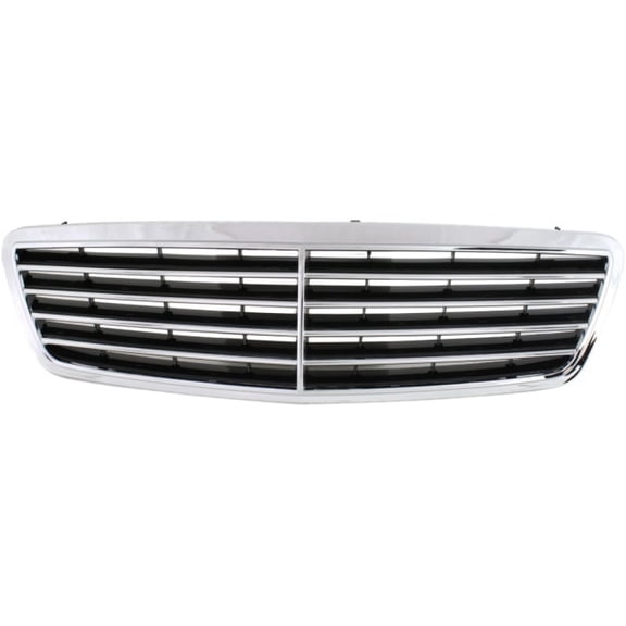 For Mercedes-Benz C32 AMG Grille Assembly 2002 03 2004 | Chrome Shell/Painted Black Insert | Avantgarde & Elegance Package | Sedan/Wagon | Plastic | MB1200117 | 20388002239040