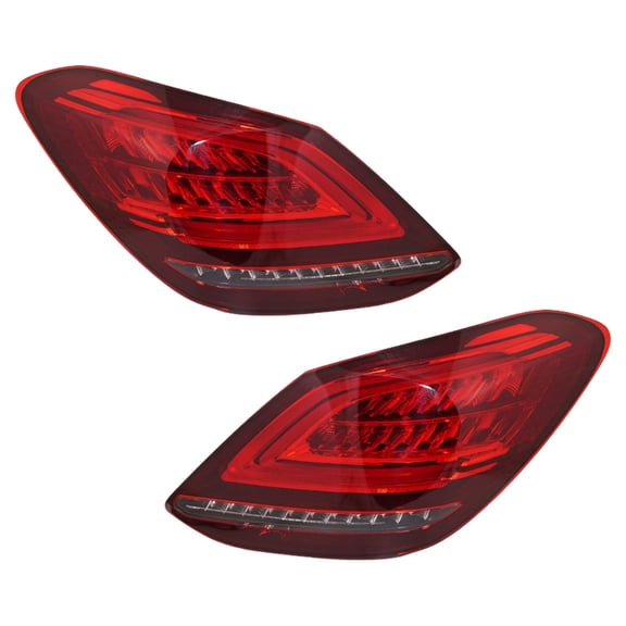 For Mercedes-Benz C43 / C63 AMG 2019 2020 2021 Tail Light Driver and Passenger Side | Pair | Sedan | LED | Replacement For MB2800160, MB2801160 | 2059064903, 2059065003