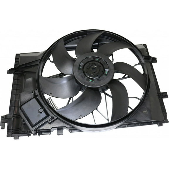 For Mercedes-Benz CL500 / CL550 / CL600 / CLK280 / CLK320 / CLK350 Radiator and A/C Condenser Fan Assembly 2001-2007 w/ Brushless Motor w/ Fan Control Module For MB3000102 | 203500029328