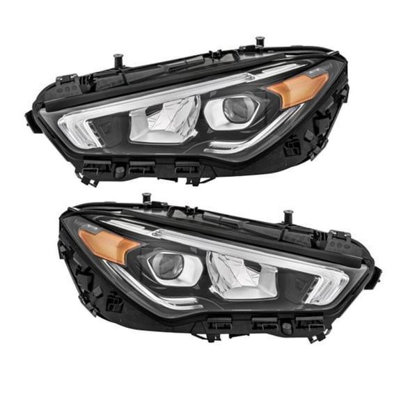 For Mercedes-Benz CLA35/CLA45 AMG 2020 2021 Headlight Driver And Passenger Side | Pair | Lens And Housing | Tier 1 | For MB2502265, MB2503265 | 191275810163, 4082300783025, 191275810200, 408230078303