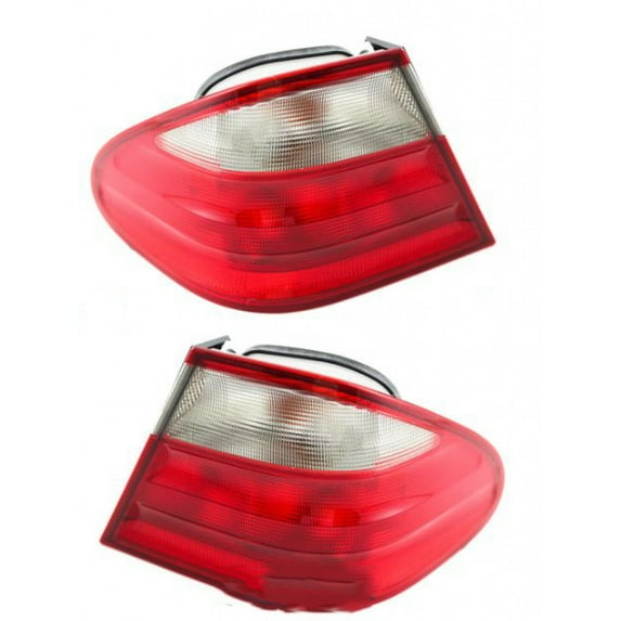 For Mercedes-Benz CLK320/430/CLK55 Tail Light Assembly 1998 99 00 01 02 2003 Pair Driver and Passenger Side Convertible | MB2800102 | MB2801102 | 208 820 03 64, 208 820 04 64