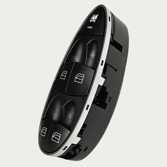 Mercedes Benz E320 Window Master Control Switch 2003-2009 (Chrome Finish) (2003 2004 2005 2006 2007 2008 2009) (electric control panel lock button auto driver passenger door)