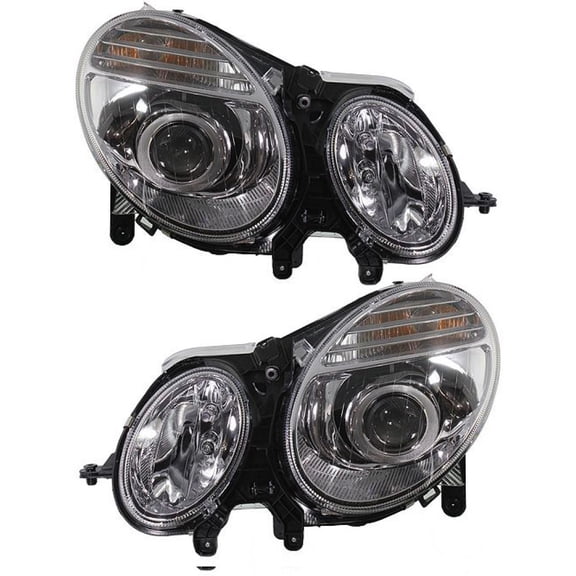 For Mercedes-Benz E63 AMG 2007 2008 2009 Headlight Driver and Passenger Side | Pair | CAPA Certified | Front | Sedan/Wagon | Replacement For MB2500100, MB2501100 | 2118203361, 211820346164