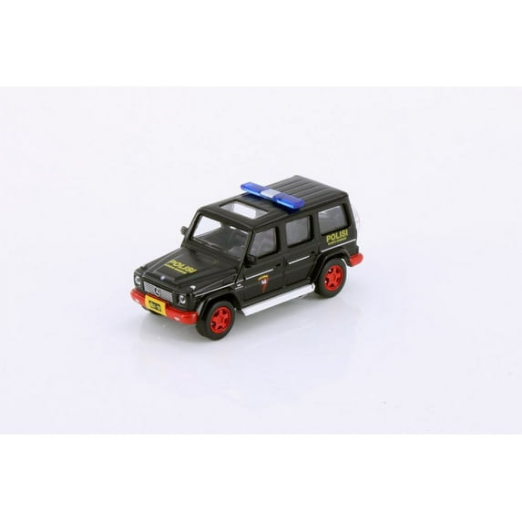 Mercedes-Benz G 55 AMG Polisi Korps Brimob, Black - Kyosho K07021H2BK - 1/64 scale Diecasts Car