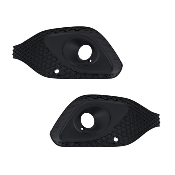 For Mercedes-Benz GLA35/GLA45 AMG 2021 2022 2023 Fog Light Bezel Driver And Passenger Side | Pair Front With Park Assist Sensor Hole | Plastic | Black | MB1038234, MB1039234 | 191275920930, 247885130