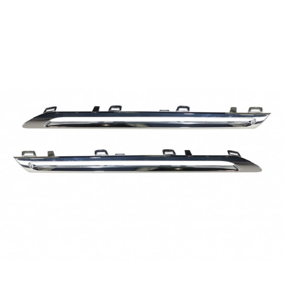 For Mercedes-Benz GLE350/GLE400 2016 2017 2018 2019 Grille Molding Driver and Passenger Side | Pair | Lower | Chrome | Made of Plastic | MB1214107, MB1215107 | 292888018564, 292888028564