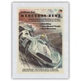 thumbnail image 1 of Mercedes Benz - Grand Prix of Berlin - Formula One Racing - Vintage Car Racing Poster by Hans Liska c.1954 - Japanese Unryu Rice Paper Art Print (Unframed) 12 x 16 in, 1 of 4