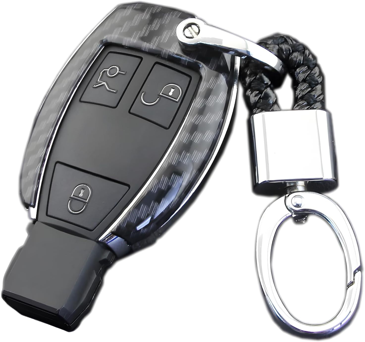 Mercedes Key Cover Case - Full Protection Shell With Keychain For A/B/C/E/GLK/GLC/GLE/CLS/AMG Models