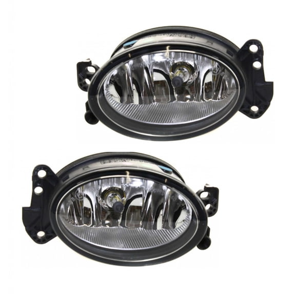 For Mercedes-Benz ML450h 2010 2011 Fog Light Driver and Passenger Side | Pair | Oval Shaped | Fits G/GL/M/R/CLS/E Class | CAPA | MB2592117, MB2592117C, MB2593117, MB2593117C