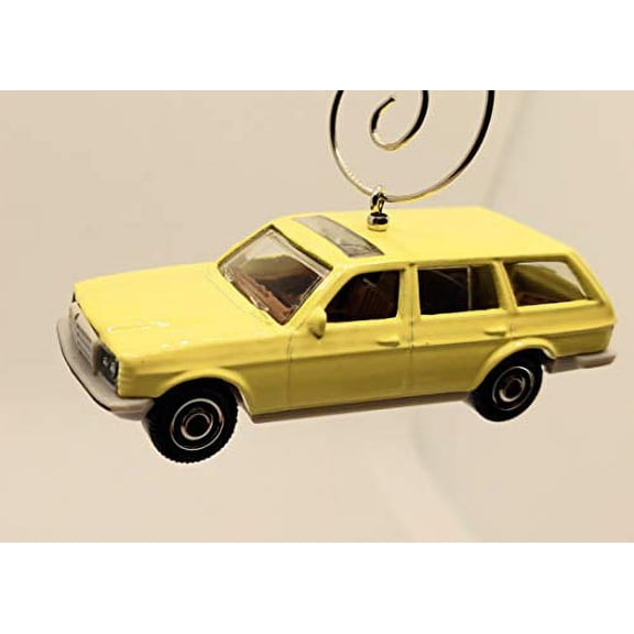 Mercedes-Benz S123 Station Wagon Christmas Ornament 1:64 Yellow