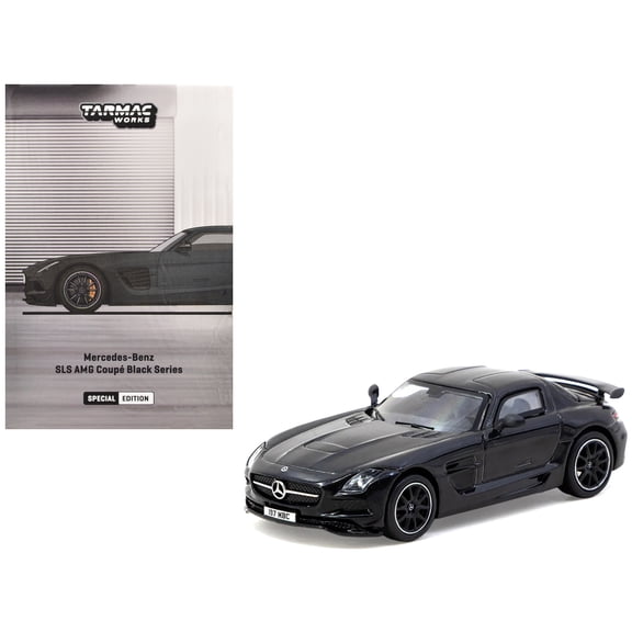 Mercedes-Benz SLS AMG Coupe Black Series Black Metallic "Global64" Series 1/64 Diecast Model by Tarmac Works