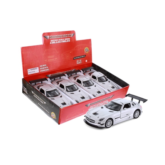 Mercedes-Benz SLS AMG GT3, Silver - Showcasts 77356D - 1/24 Scale Diecast Model Car