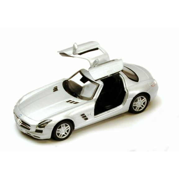 Mercedes-Benz SLS AMG, Silver - Kinsmart 5349D - 1/36 scale Diecast Model Toy Car (Brand New, but NOT IN BOX)