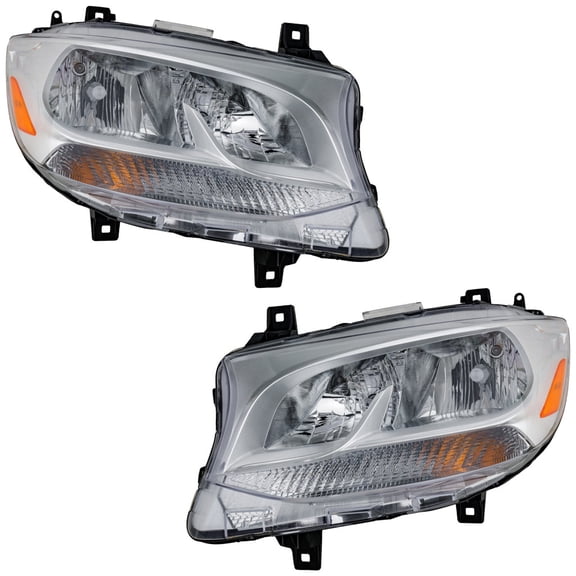 For Mercedes-Benz Sprinter 1500/2500/3500/4500 2019 2020 2021 2022 Headlight Driver and Passenger Side | Pair | Replacement For MB2502259, MB2503259 | 9109060400, 9109060500