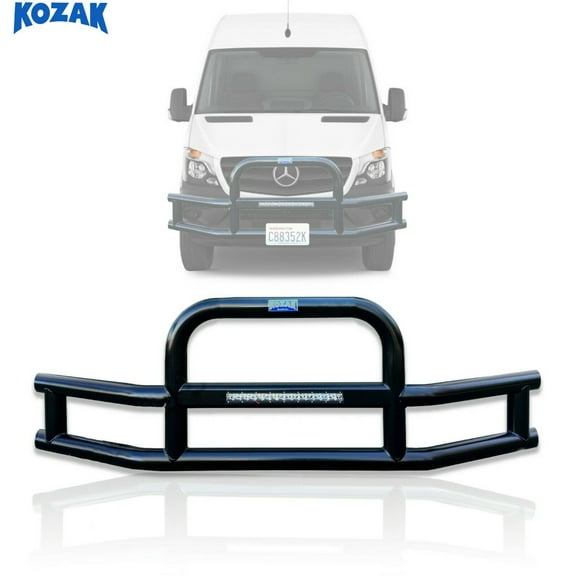 Mercedes-Benz Sprinter Van 2014-2017 3" Bumper Deer Guard Brush w/LED