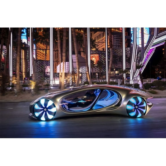 Mercedes-Benz Vision AVTR Car Home Decor - 24x36 Inch Laminated Poster - Stunning Detail and Bold Colors