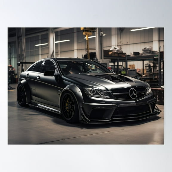 Mercedes C63 Amg Black Series Poster Wall Art, Modern Wall Decor, 16x24 UNFRAMED