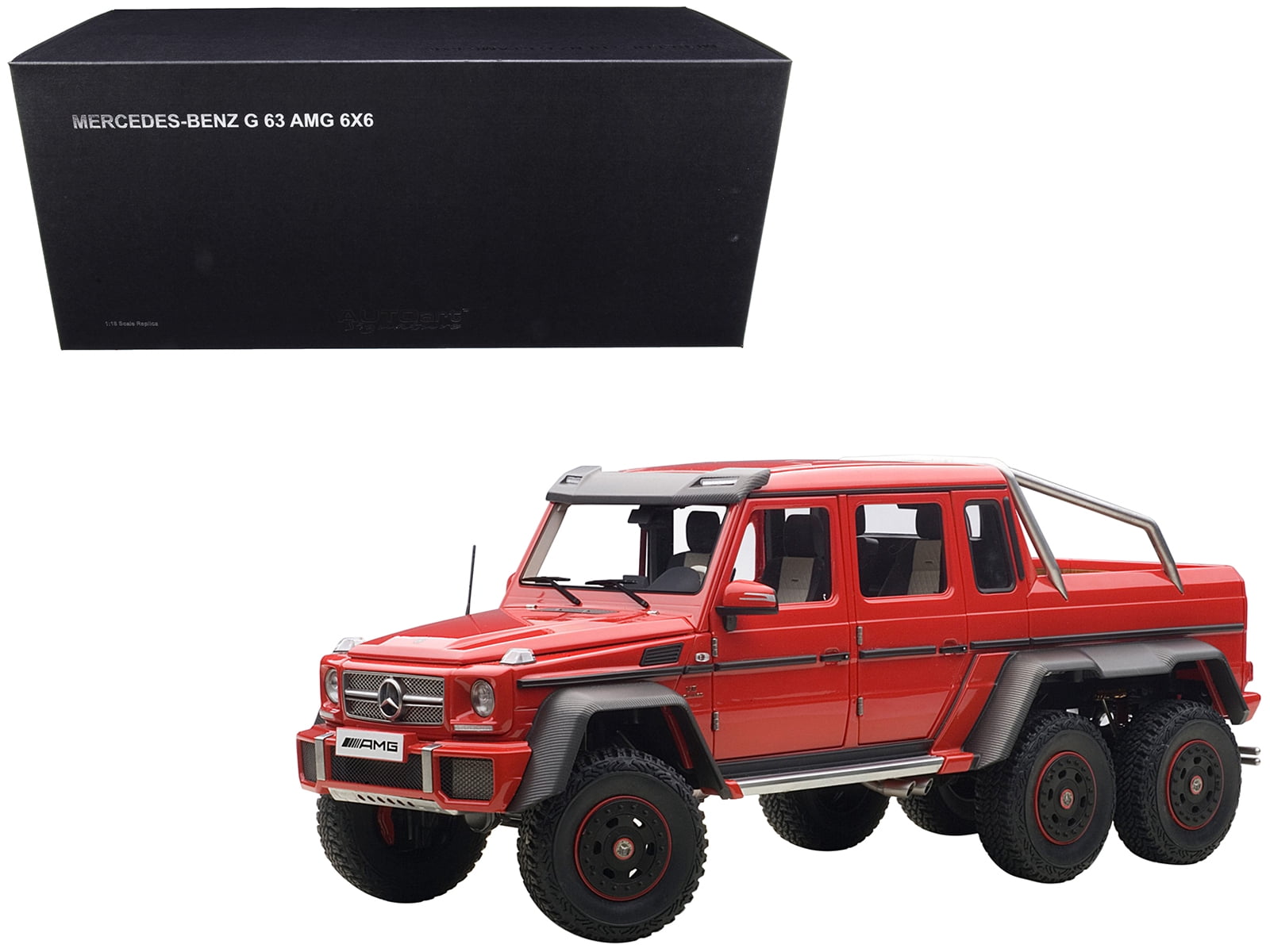 オートアート製 メルセデスベンツ G63 AMG 6×6 (1/18スケール) Mercedes G63 AMG 6X6 Red 1 18 Model Car by Autoart - Walmart.com