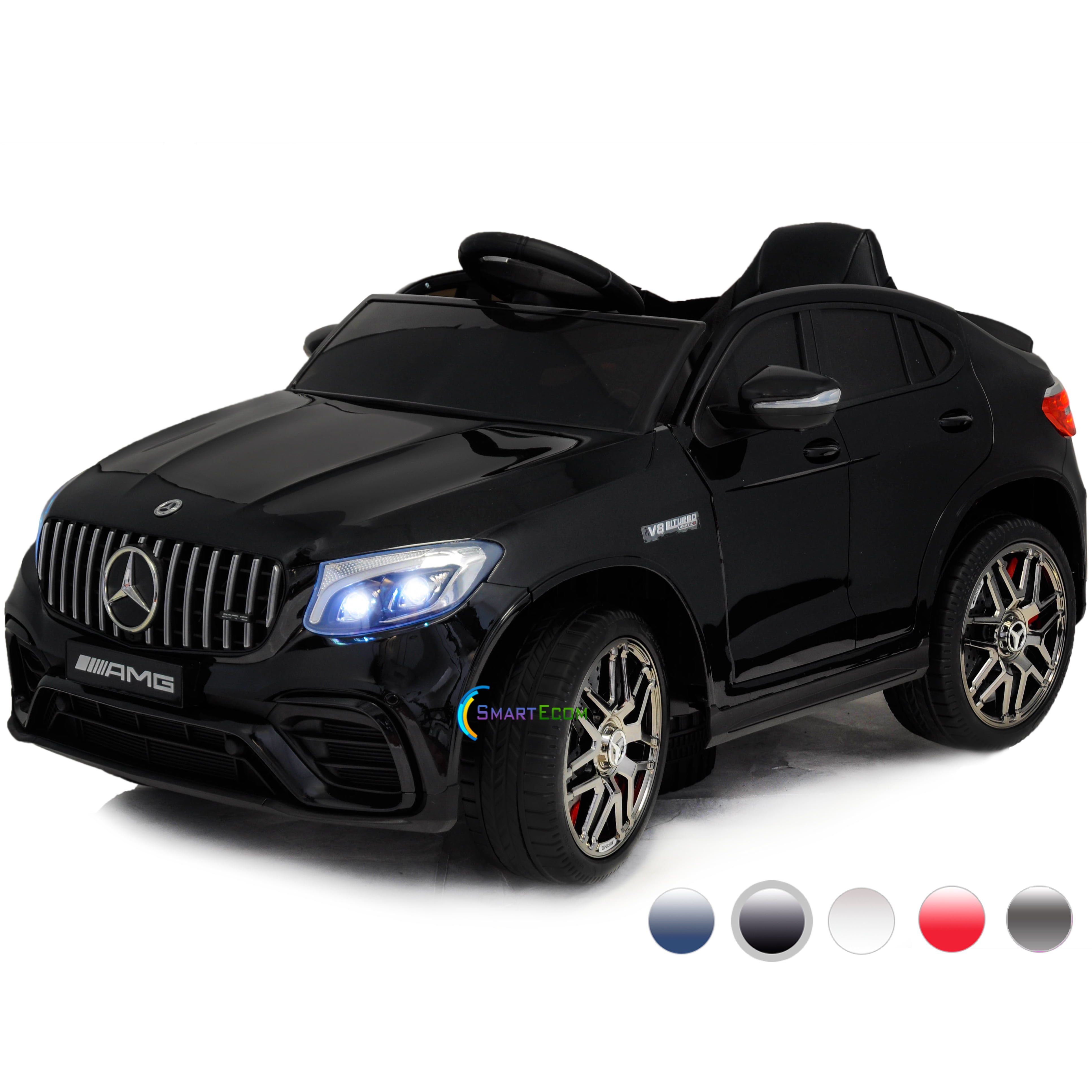 Black 12V Mercedes AMG GLC63S Kids Ride-On SUV with Remote Control