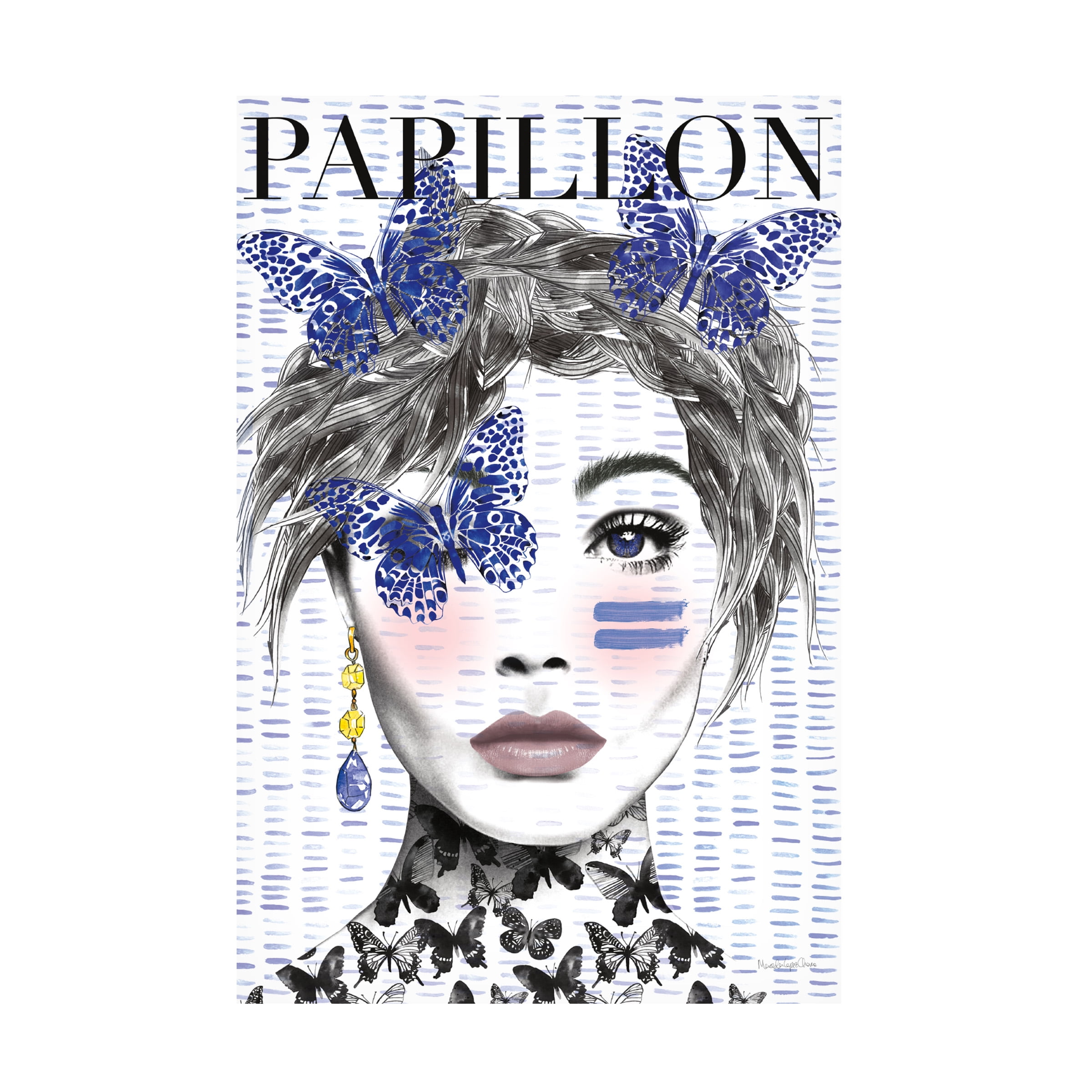 Mercedes Lopez Charro 'Papillon' Canvas Art